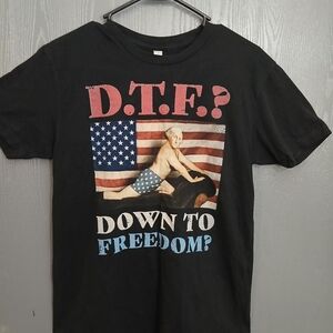 Next Level Funny George Washington Tee Shirt D.T.F Sz Small
